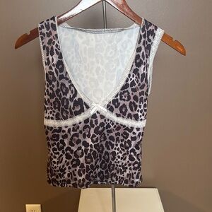 SHEIN Animal Print Sleeveless Blouse